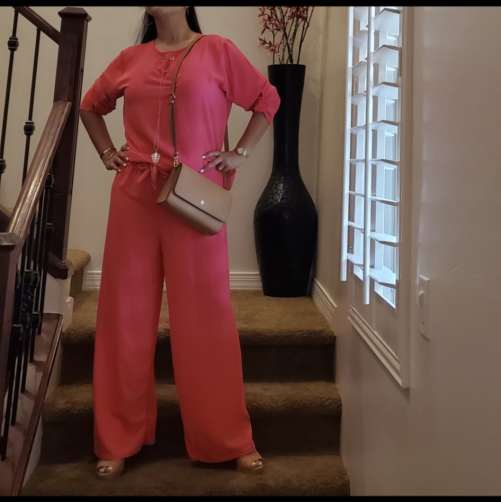 ⭐️FROM FRANCE!⭐️FABULOUS Wide Leg Pant And Tunic Top 2 Piece Set MADE IN FRANCE! - Picture 2 of 15